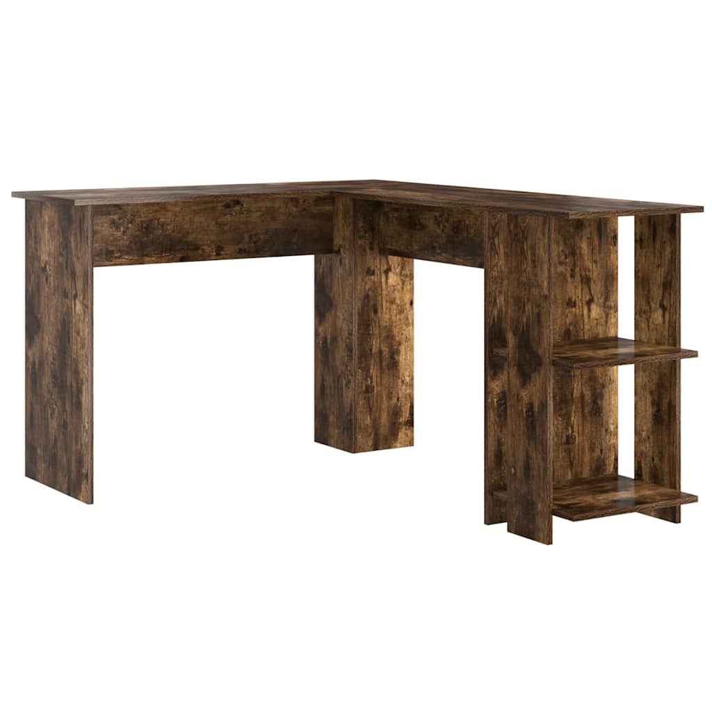 Hjørneskrivebord Røkt eik 140 x 113,5 x 75 cm Konstruert tre
