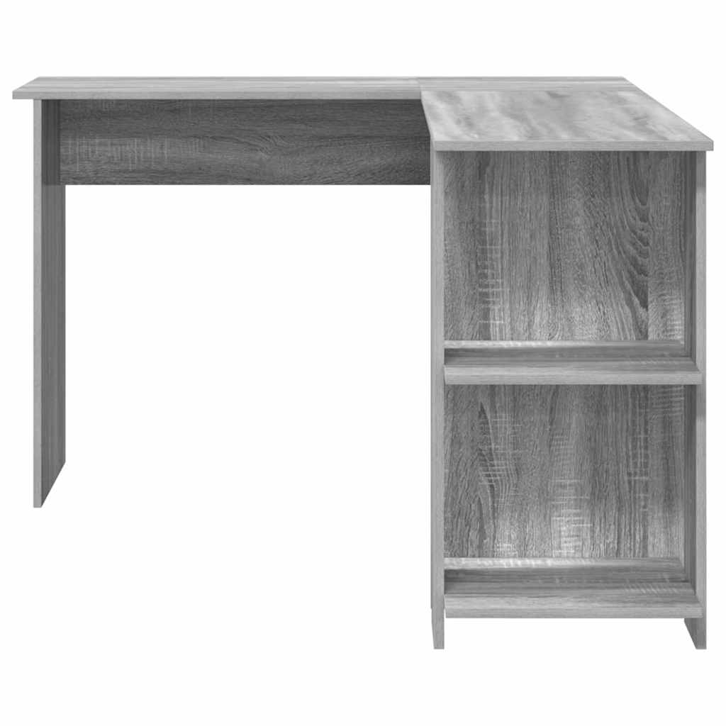 Hjørneskrivebord Grå Sonoma 140 x 113,5 x 75 cm Konstruert tre