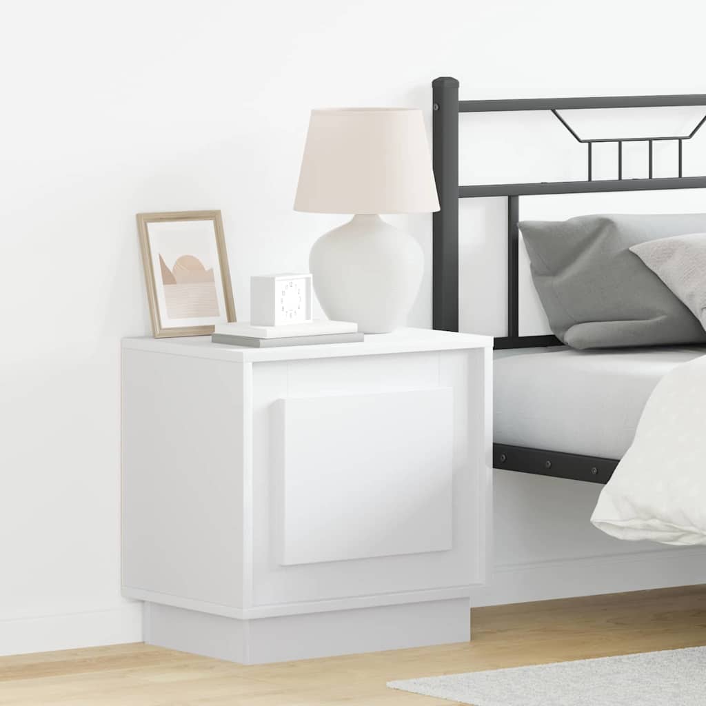 Nattbordskap 2 pcs Hvit 44 x 34,5 x 45 cm Konstruert tre