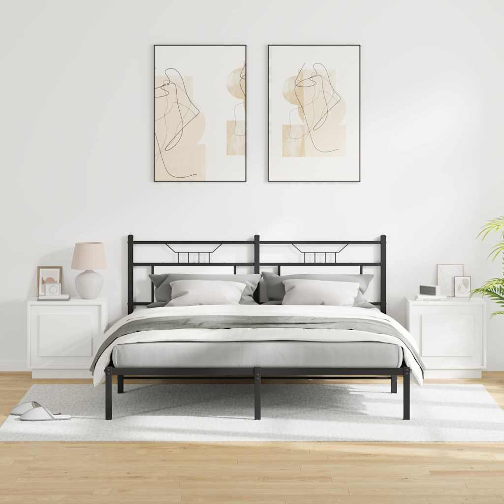 Nattbordskap med 2 pcs Hvit 44 x 34,5 x 45 cm Konstruert tre