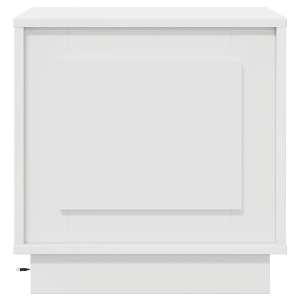 Nattbordskap med 2 pcs Hvit 44 x 34,5 x 45 cm Konstruert tre