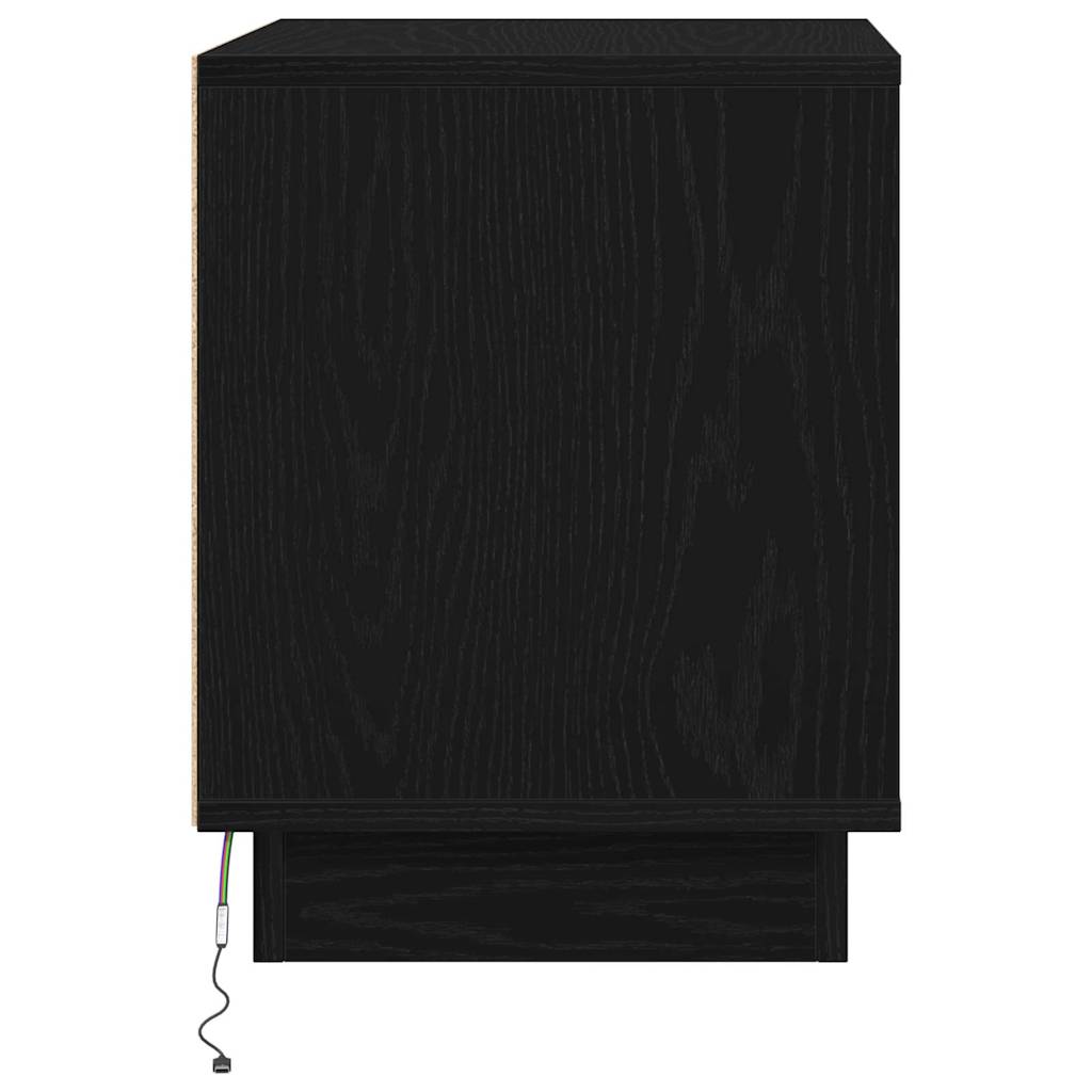 Nattbordskap Svart 44 x 34,5 x 45 cm Konstruert tre