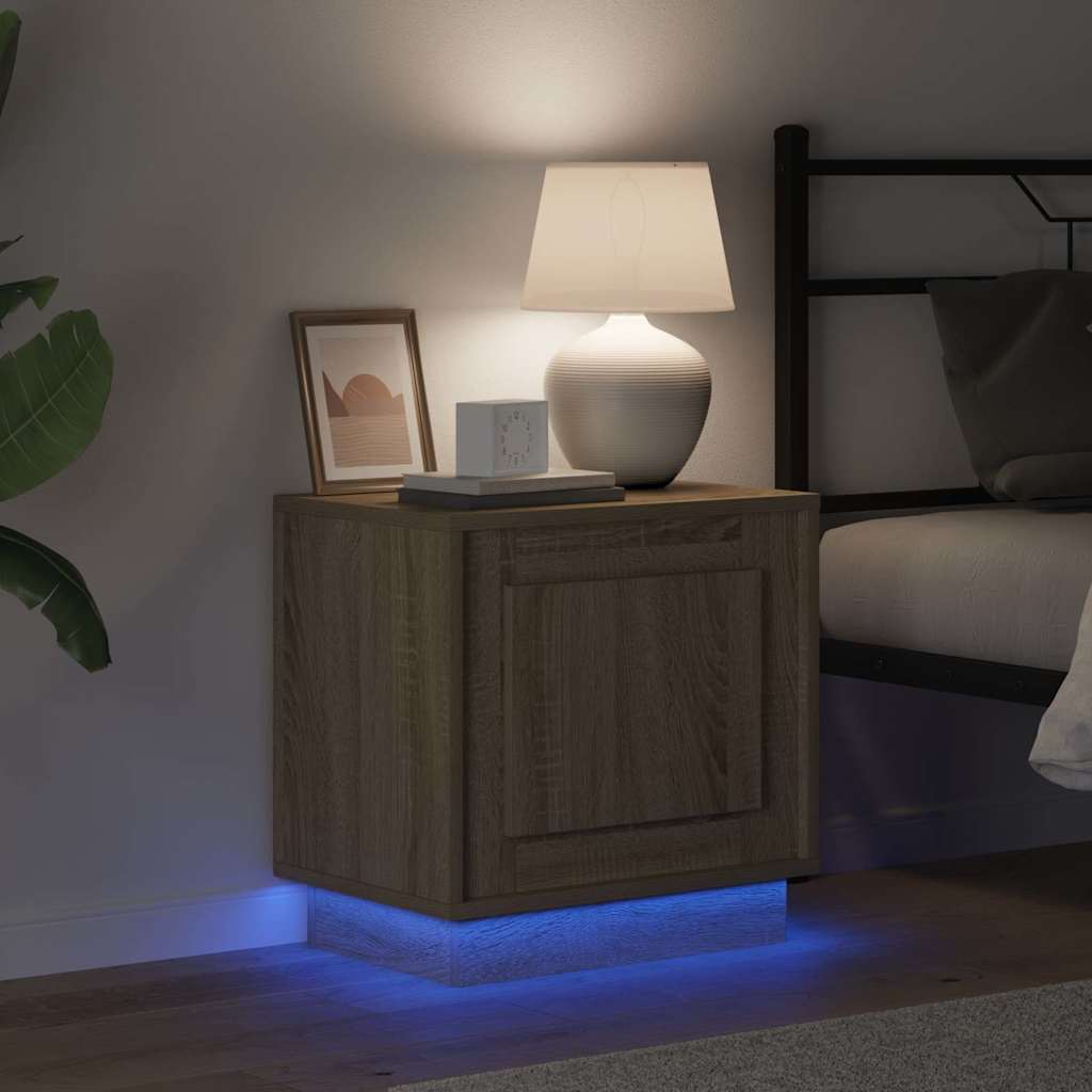 Nattbordskap 2 pcs Sonoma eik 44 x 34,5 x 45 cm Konstruert tre