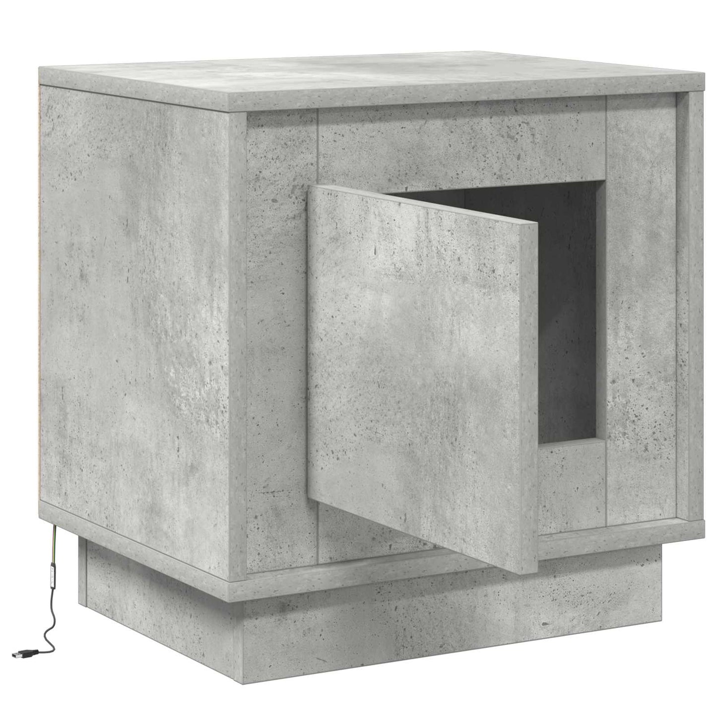 Nattbordskap Betonggrå 44 x 34,5 x 45 cm Konstruert tre