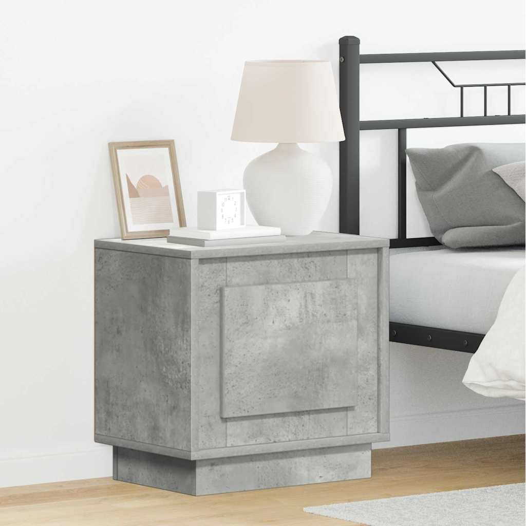 Nattbordskap 2 pcs Betonggrå 44 x 34,5 x 45 cm Konstruert tre