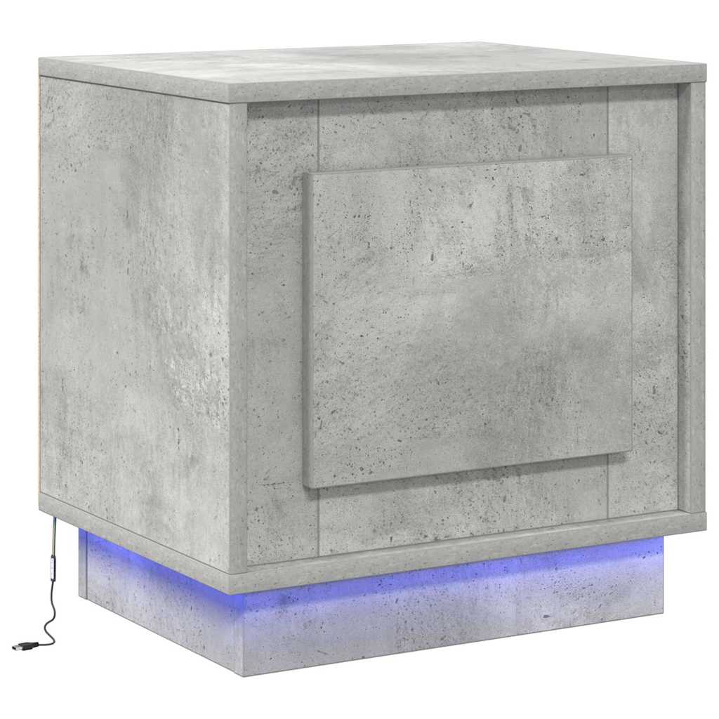 Nattbordskap 2 pcs Betonggrå 44 x 34,5 x 45 cm Konstruert tre