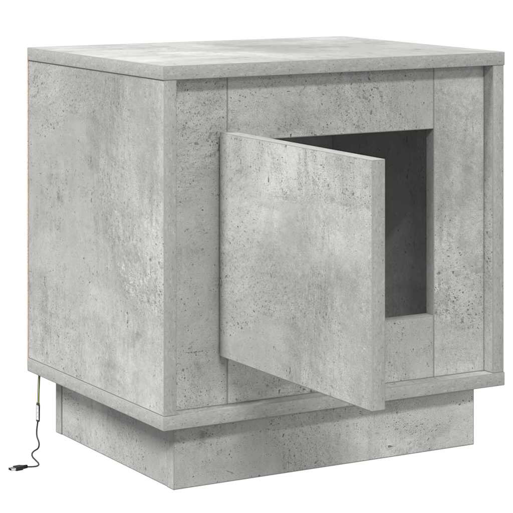 Nattbordskap 2 pcs Betonggrå 44 x 34,5 x 45 cm Konstruert tre
