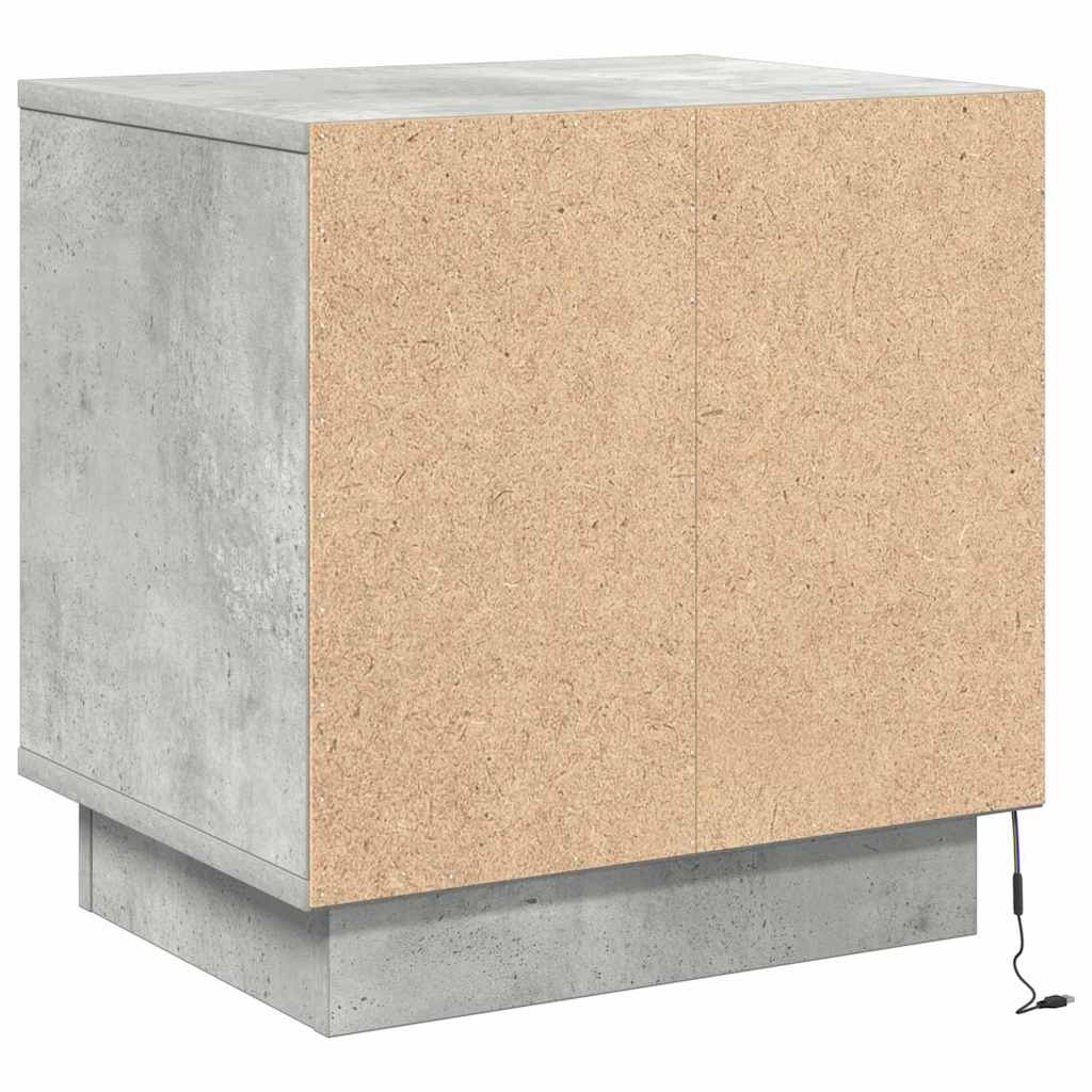 Nattbordskap 2 pcs Betonggrå 44 x 34,5 x 45 cm Konstruert tre