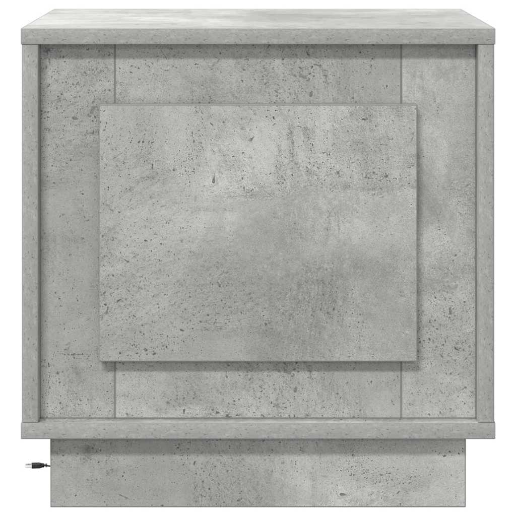 Nattbordskap 2 pcs Betonggrå 44 x 34,5 x 45 cm Konstruert tre