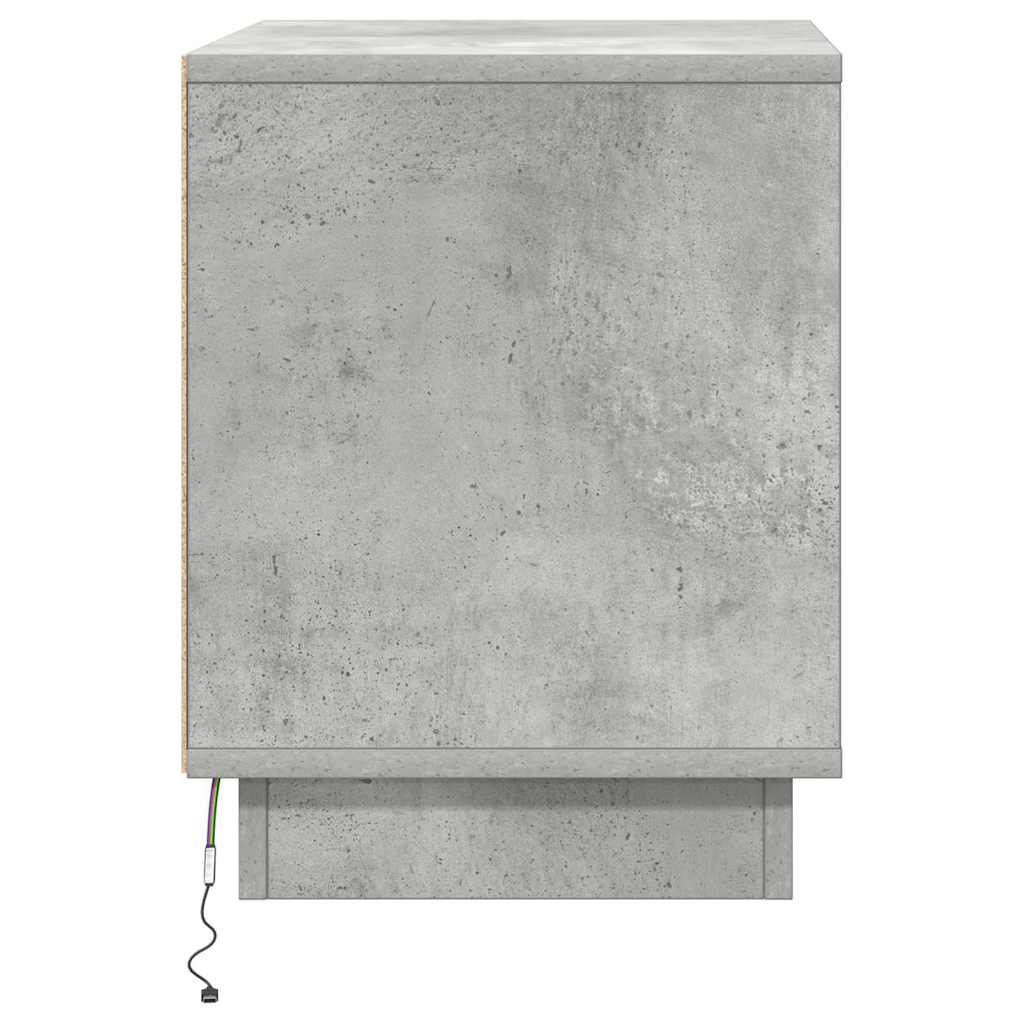 Nattbordskap 2 pcs Betonggrå 44 x 34,5 x 45 cm Konstruert tre