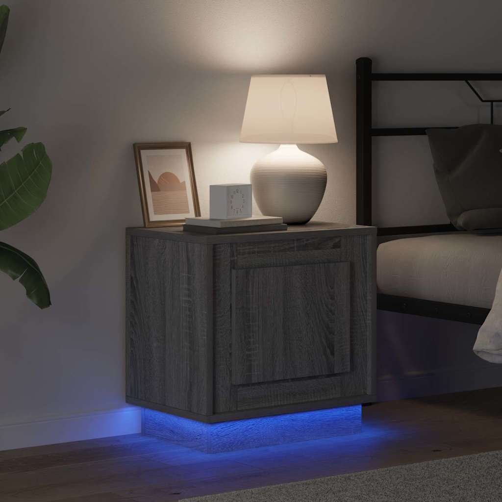 Nattbordskap med Grå 44 x 34,5 x 45 cm Konstruert tre