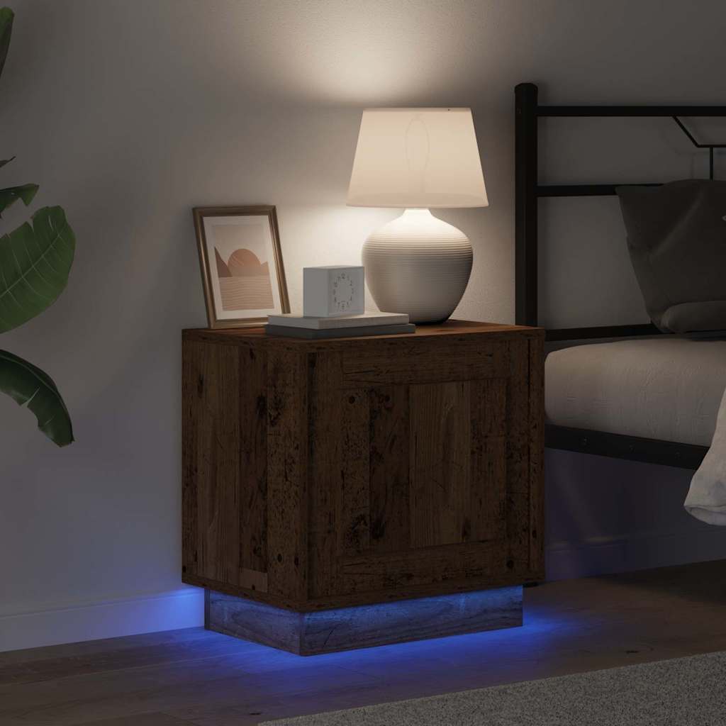 Nattbordskap 2 pcs Gammelt tre 44 x 34,5 x 45 cm Konstruert tre