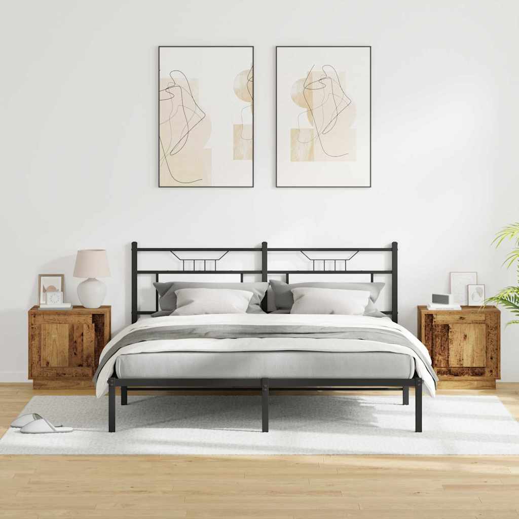 Nattbordskap 2 pcs Gammelt tre 44 x 34,5 x 45 cm Konstruert tre