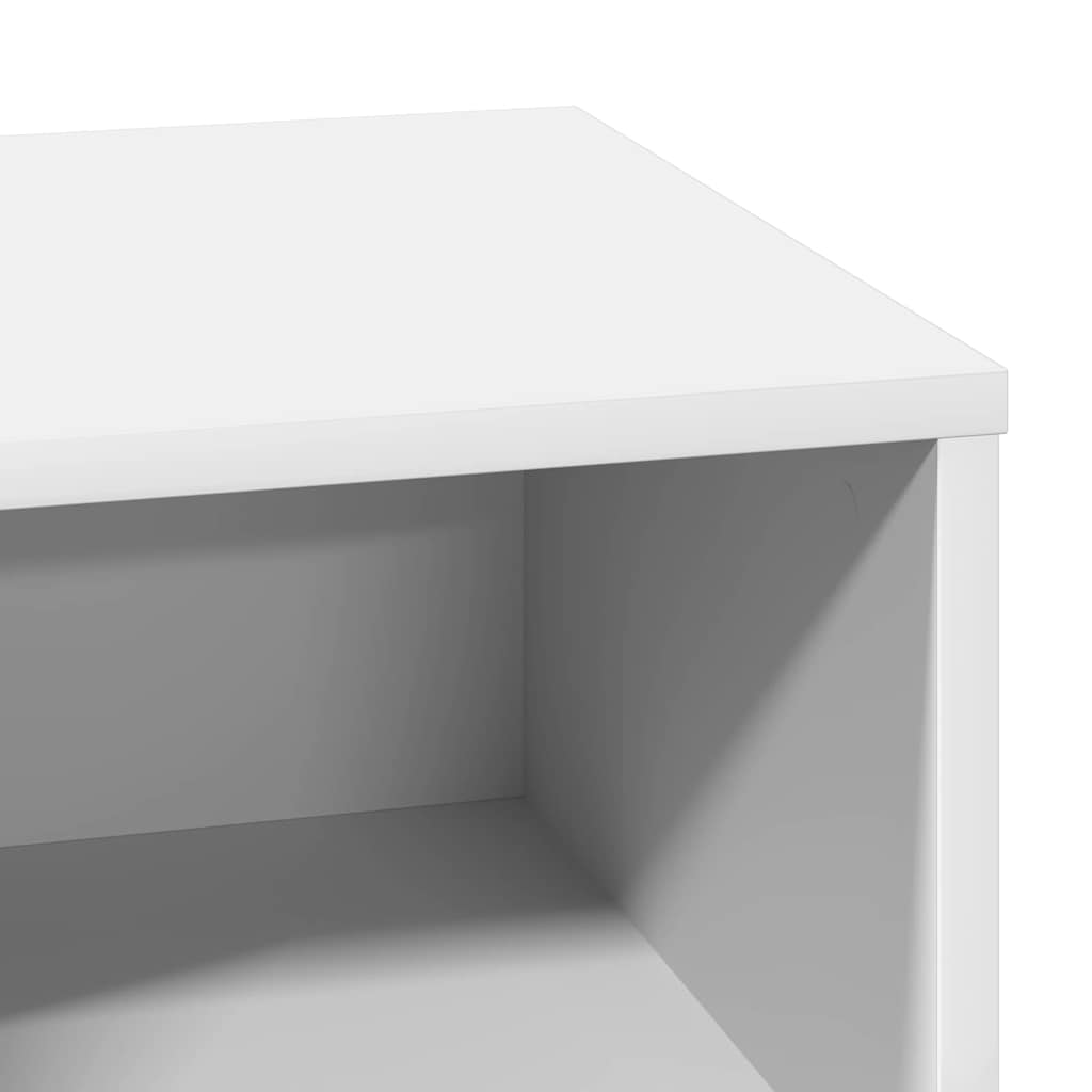 Nattbordskap med skuff Hvit 50 x 34.5 x 50 cm. Konstruert tre