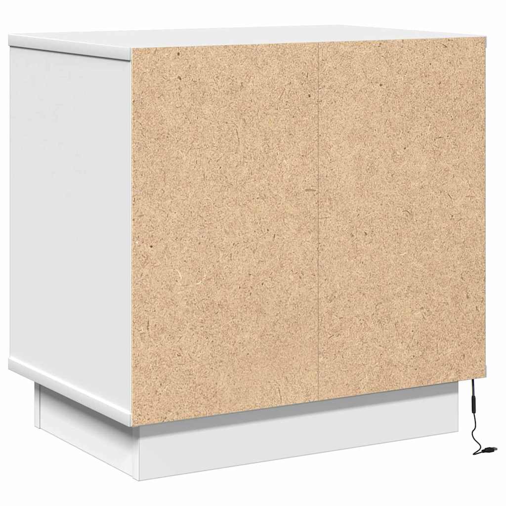 Nattbordskap 2 pcs Hvit 50 x 34,5 x 50 cm. Konstruert tre