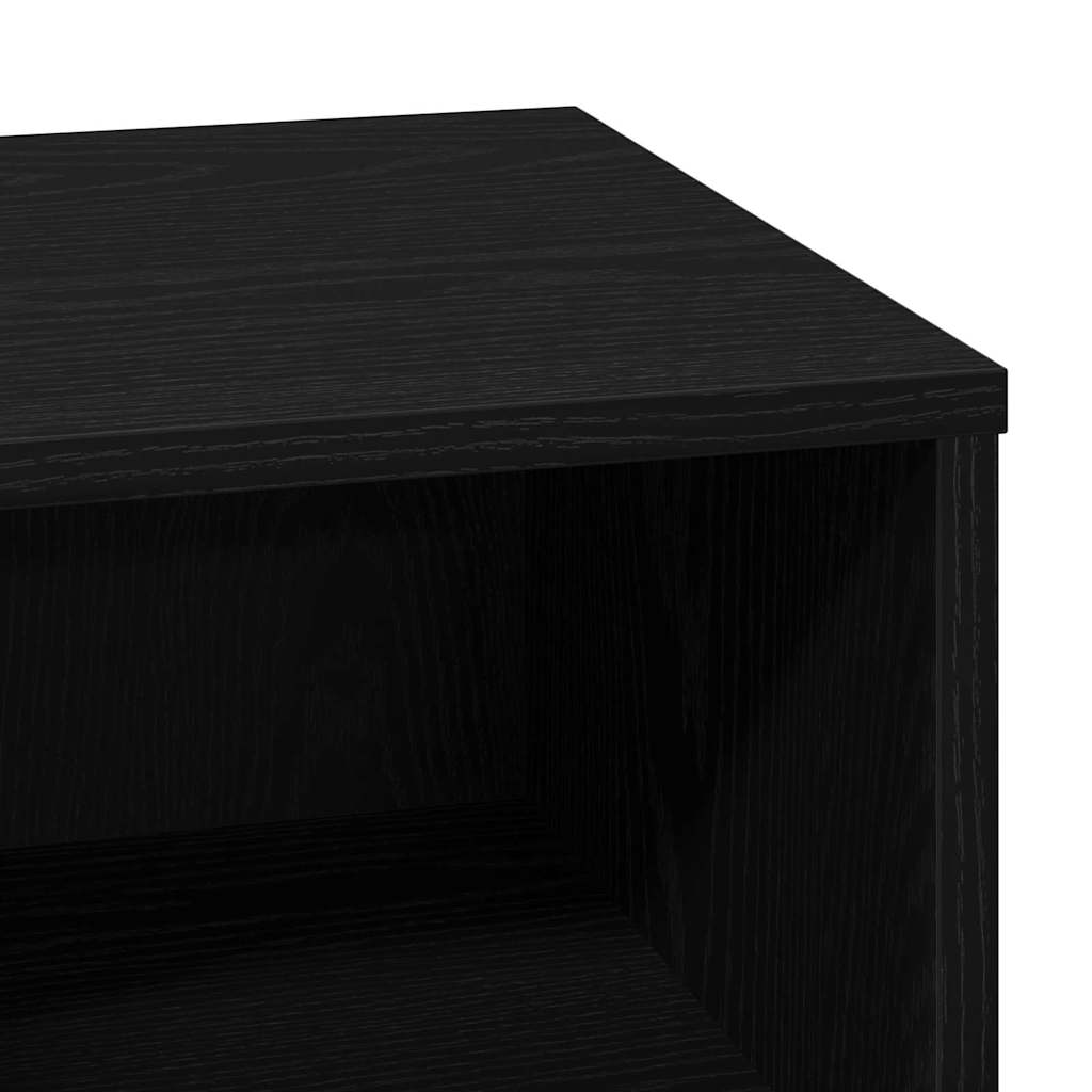 Nattbordskap Svart Eik 50 x 34,5 x 50 cm. Konstruert tre