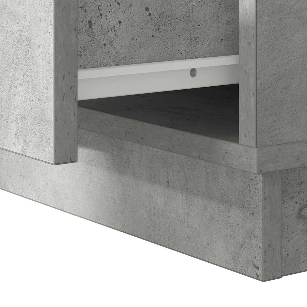 Nattbordskap Betonggrå 50 x 34,5 x 50 cm. Konstruert tre