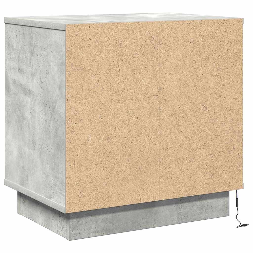 Nattbordskap Betonggrå 50 x 34,5 x 50 cm. Konstruert tre