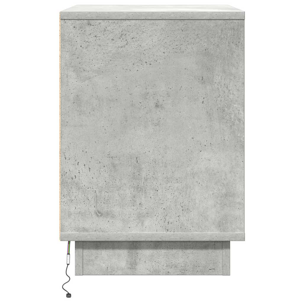 Nattbordskap Betonggrå 50 x 34,5 x 50 cm. Konstruert tre