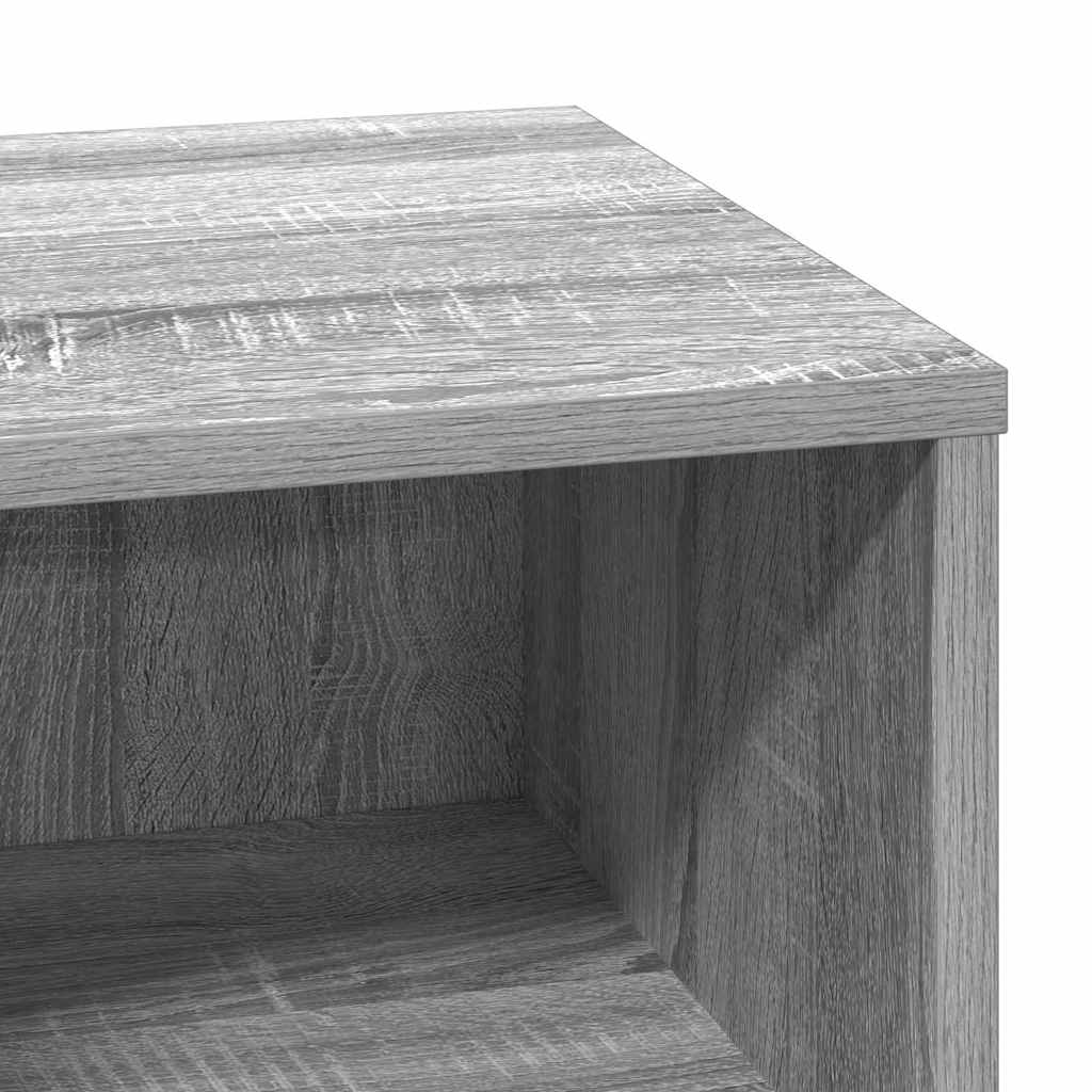 Nattbordskap 2 pcs Grå 50 x 34,5 x 50 cm. Konstruert tre