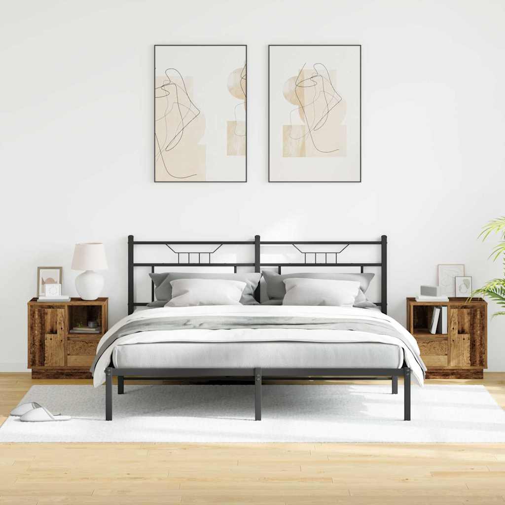 Nattbordskap 2 pcs Gamle tre 50 x 34.5 x 50 cm. Konstruert tre