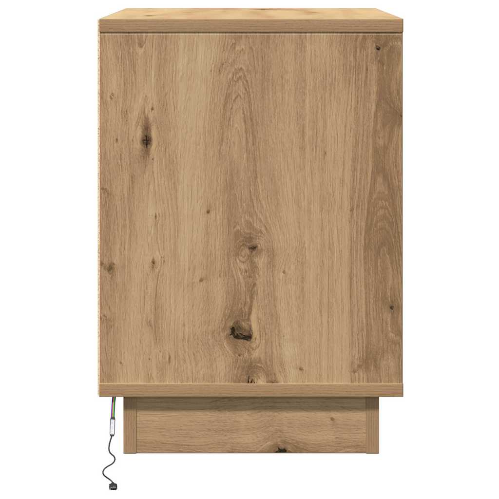 Nattbordskap Artisan Eik 50 x 34,5 x 50 cm. Konstruert tre