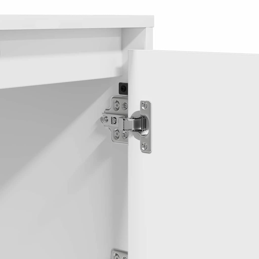 Nattbordskap med Hvit 39 x 34.5 x 50 cm Konstruert tre