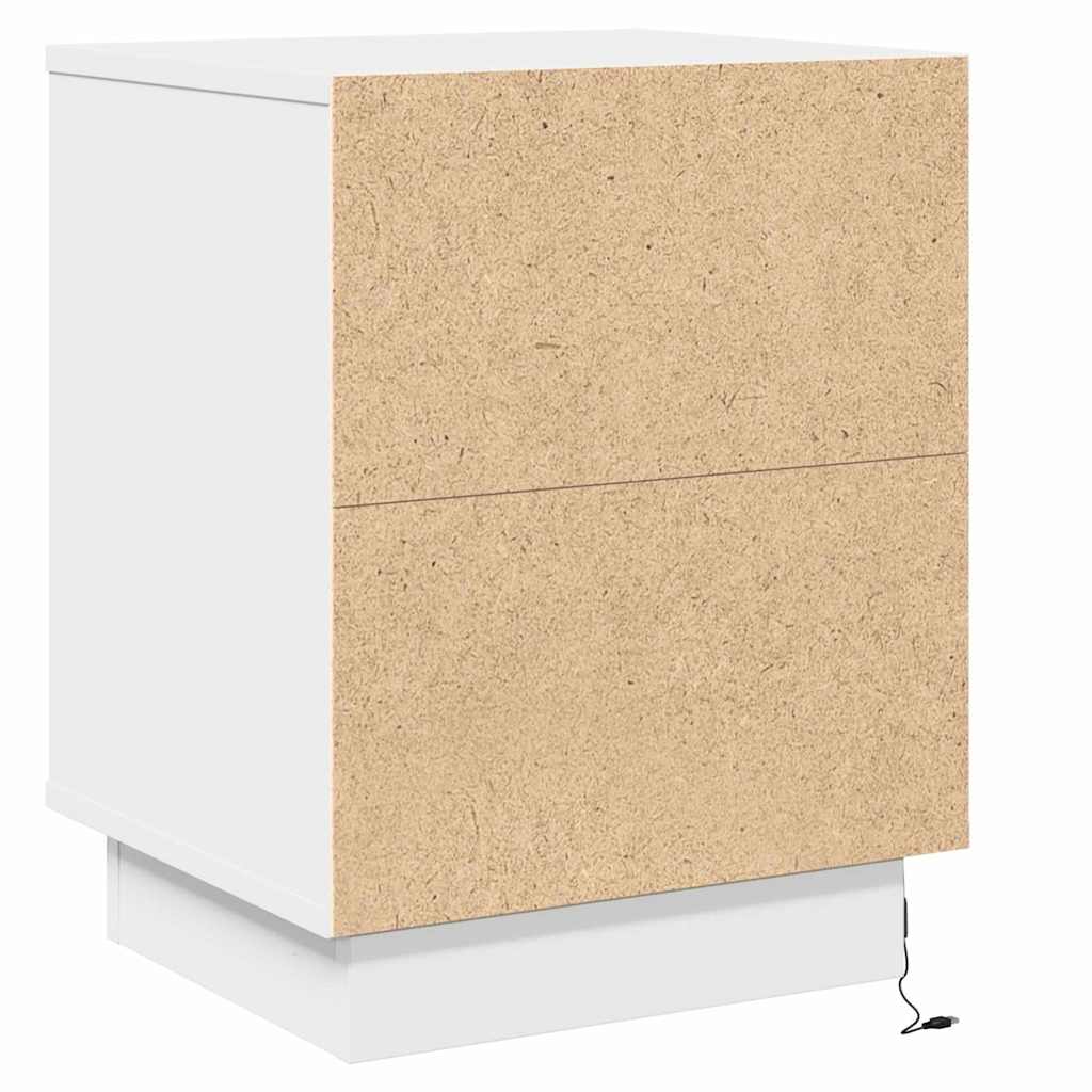 Nattbordskap Hvit 39 x 34,5 x 50 cm Konstruert tre