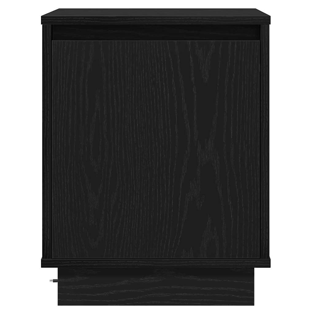 Nattbordskap 2 pcs Svart Eik 39 x 34,5 x 50 cm Konstruert tre