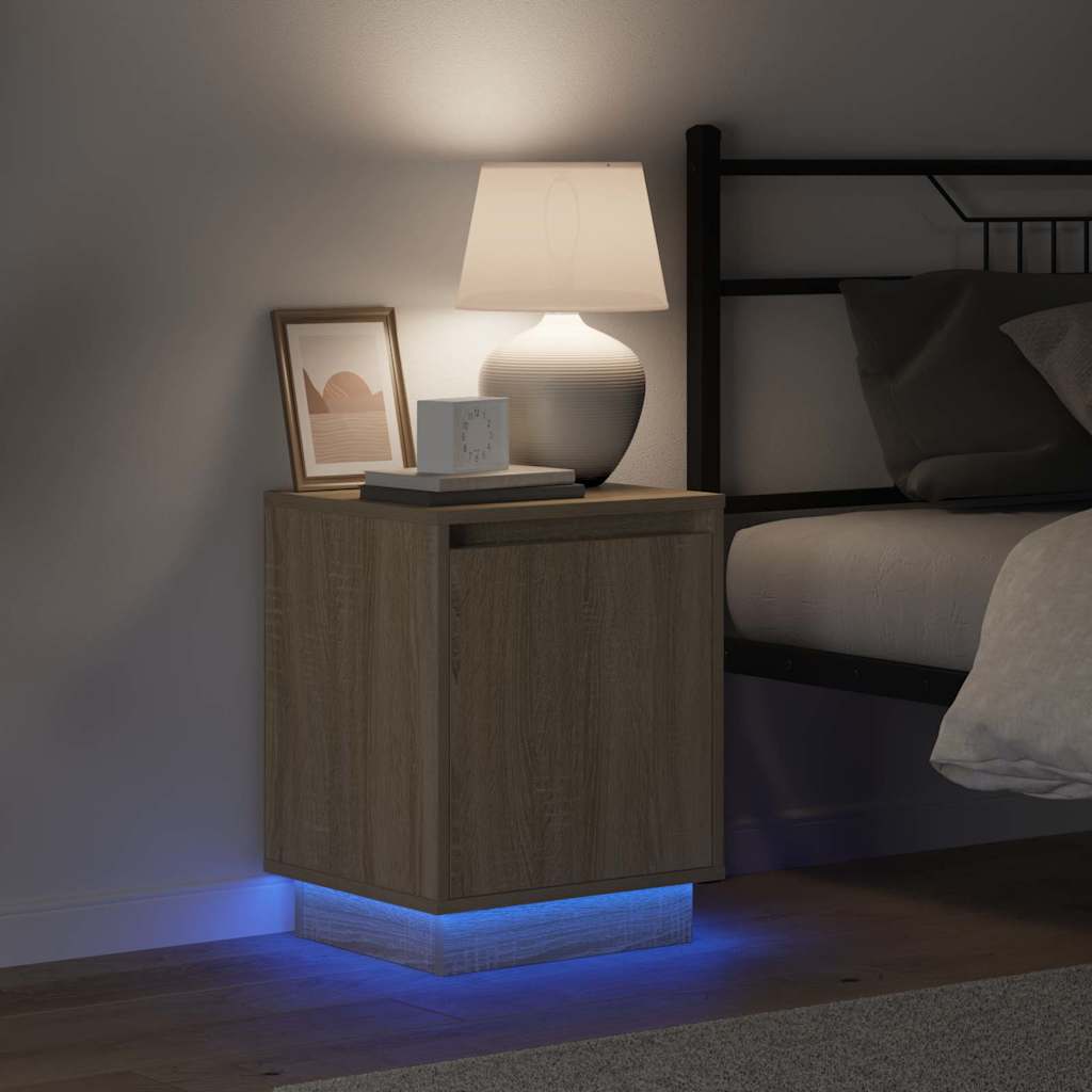 Nattbordskap med Sonoma eik 39 x 34.5 x 50 cm Konstruert tre