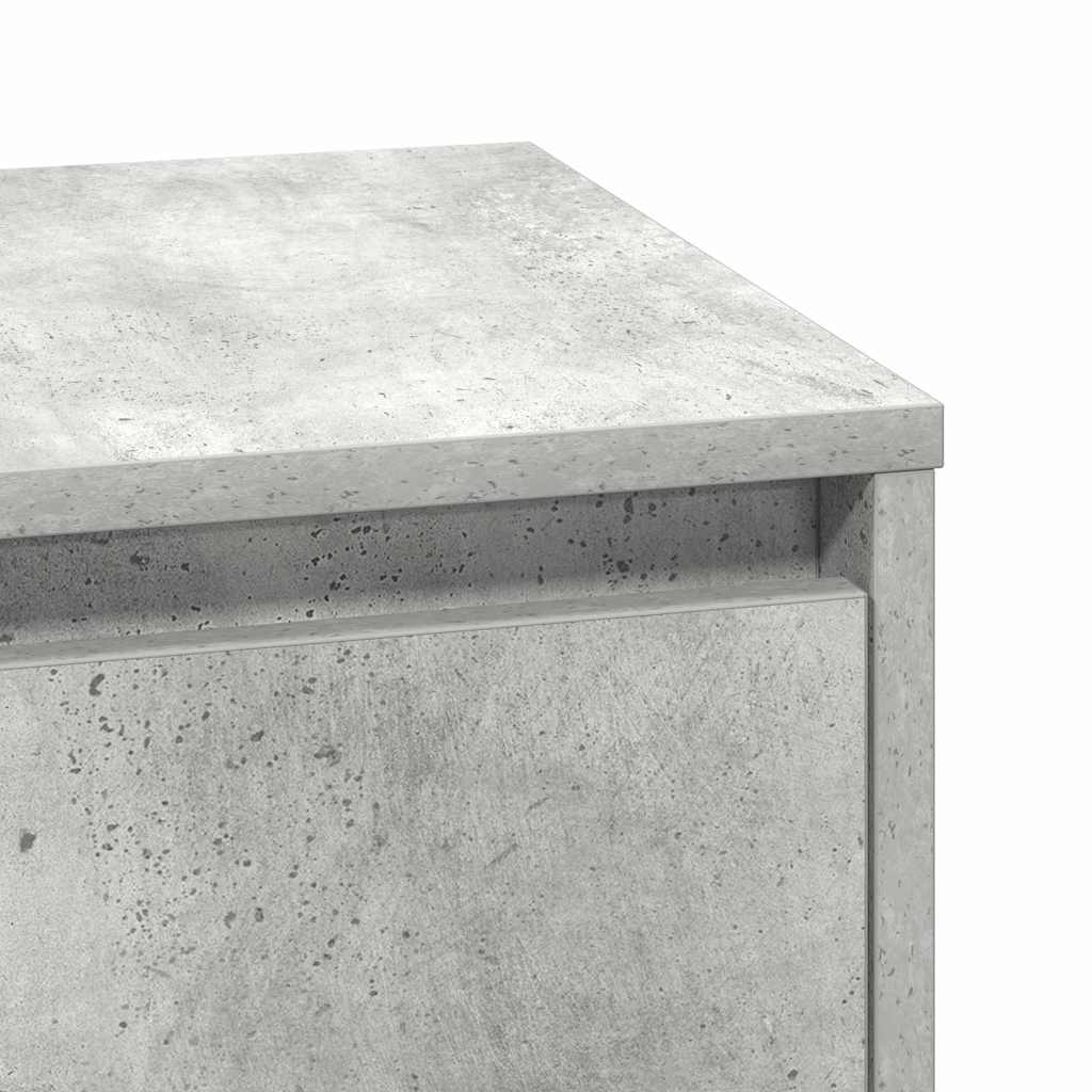Nattbordskap 2 pcs Betonggrå 39 x 34,5 x 50 cm Konstruert tre