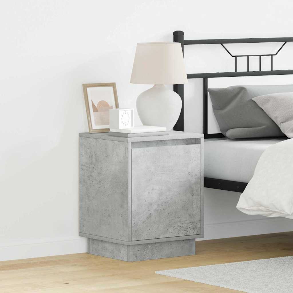 Nattbordskap 2 pcs Betonggrå 39 x 34,5 x 50 cm Konstruert tre