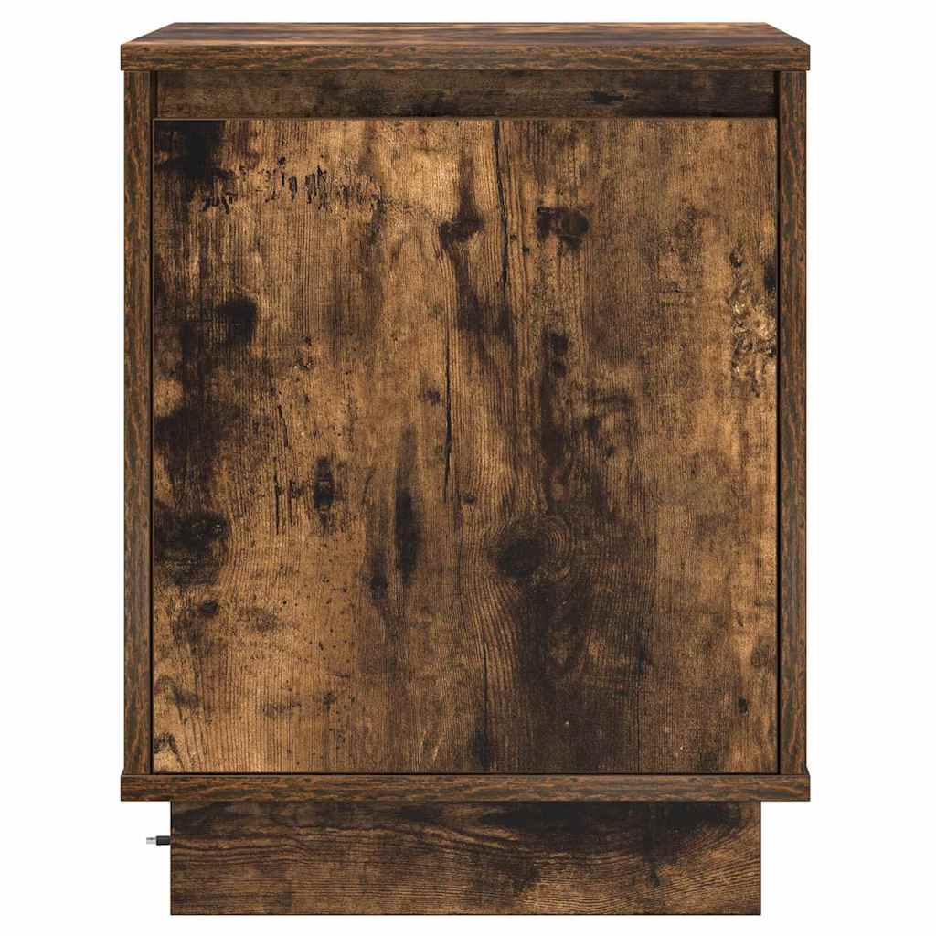 Nattbordskap Røkt eik 39 x 34,5 x 50 cm Konstruert tre