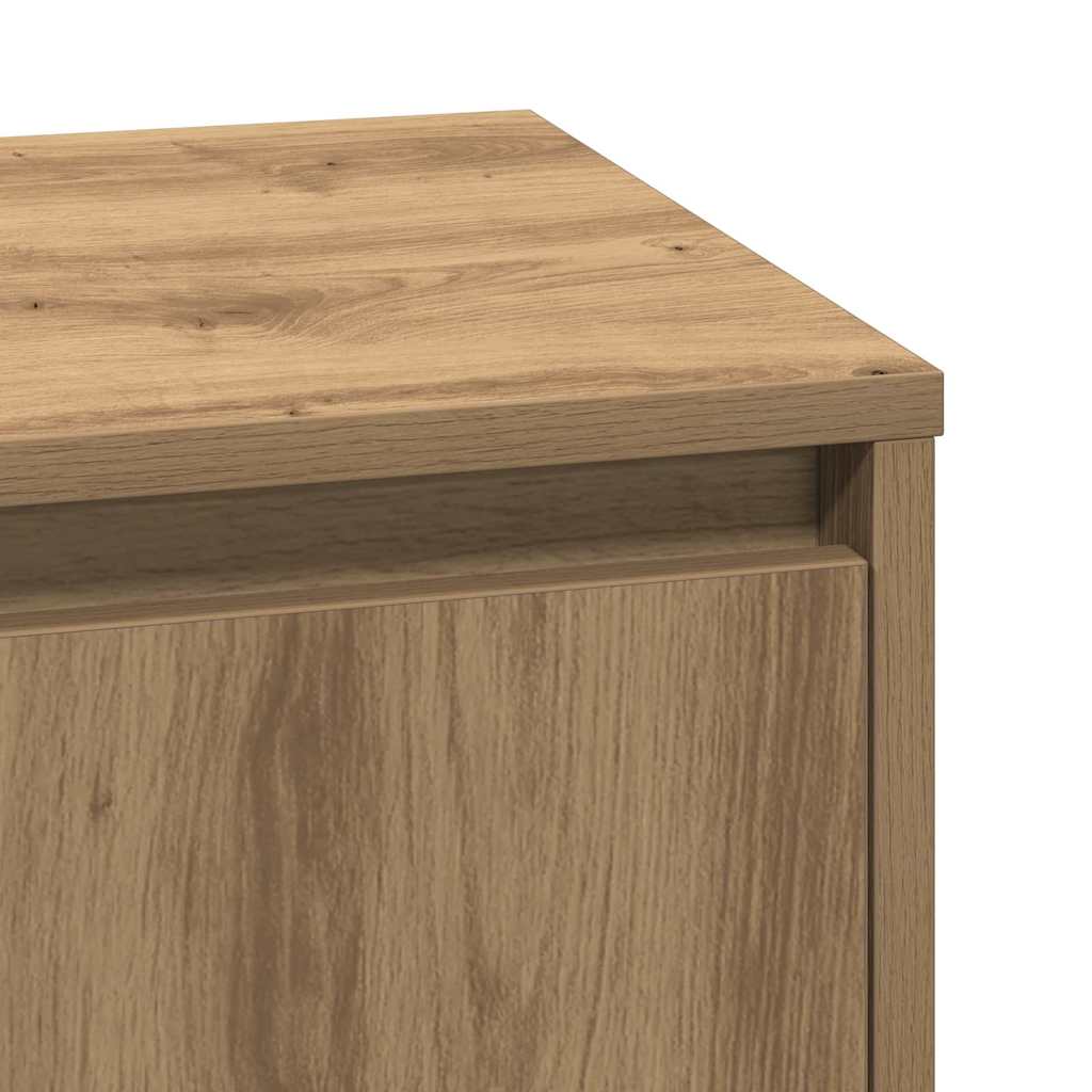 Nattbordskap 2 pcs Artisan Eik 39 x 34,5 x 50 cm Konstruert tre