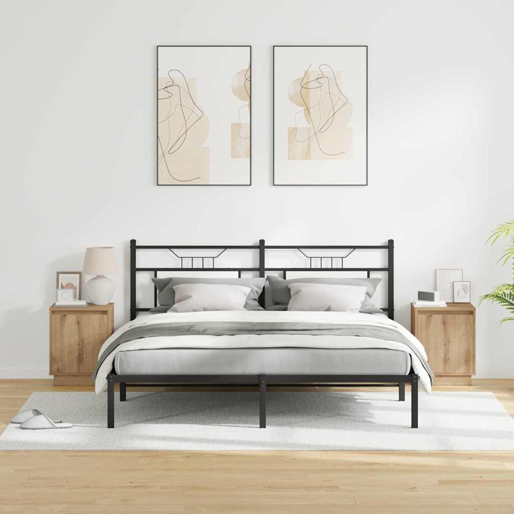 Nattbordskap 2 pcs Artisan Eik 39 x 34,5 x 50 cm Konstruert tre
