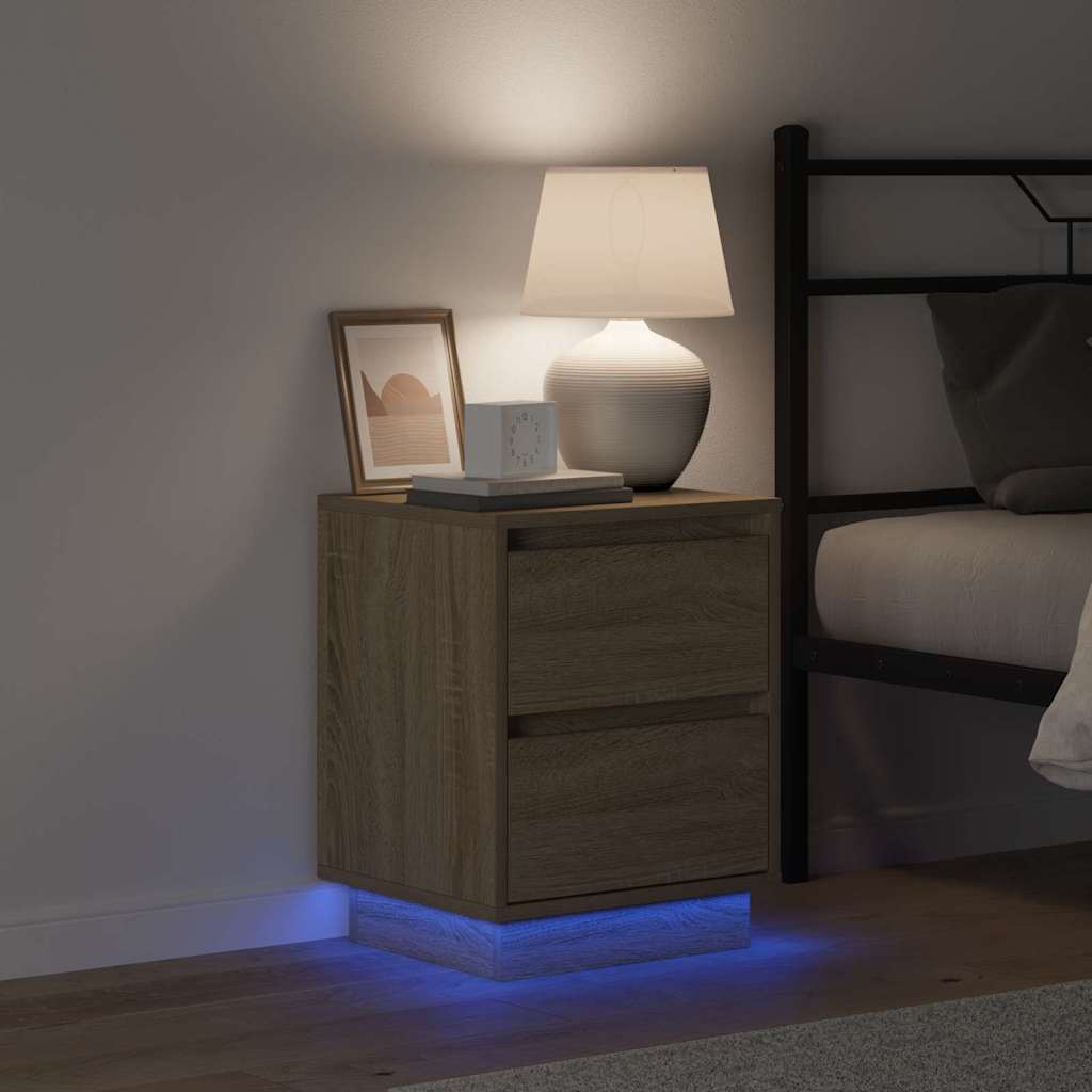 Nattbordskap med Sonoma eik 39 x 34.5 x 50 cm Konstruert tre