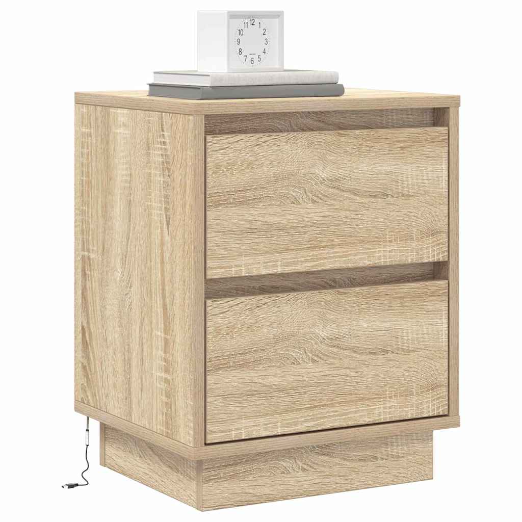 Nattbordskap Sonoma eik 39 x 34,5 x 50 cm Konstruert tre