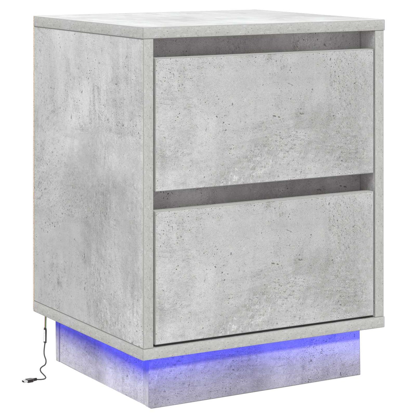 Nattbordskap Betonggrå 39 x 34,5 x 50 cm Konstruert tre