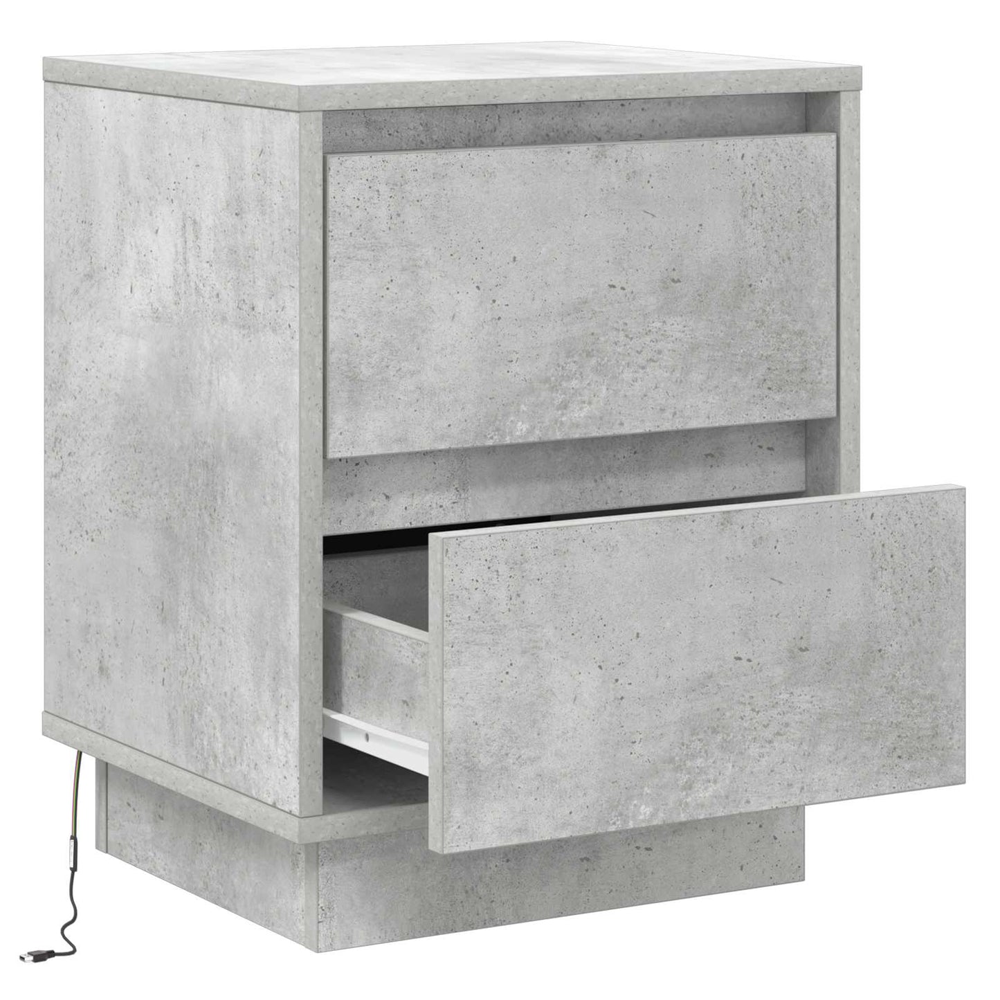 Nattbordskap Betonggrå 39 x 34,5 x 50 cm Konstruert tre