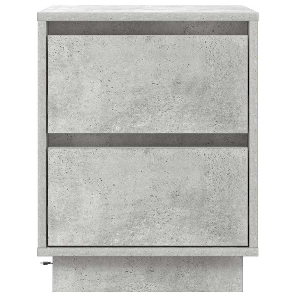 Nattbordskap Betonggrå 39 x 34,5 x 50 cm Konstruert tre
