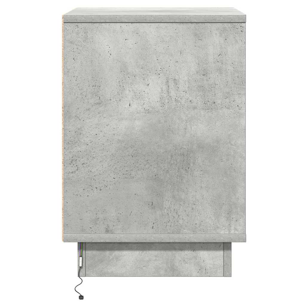 Nattbordskap Betonggrå 39 x 34,5 x 50 cm Konstruert tre