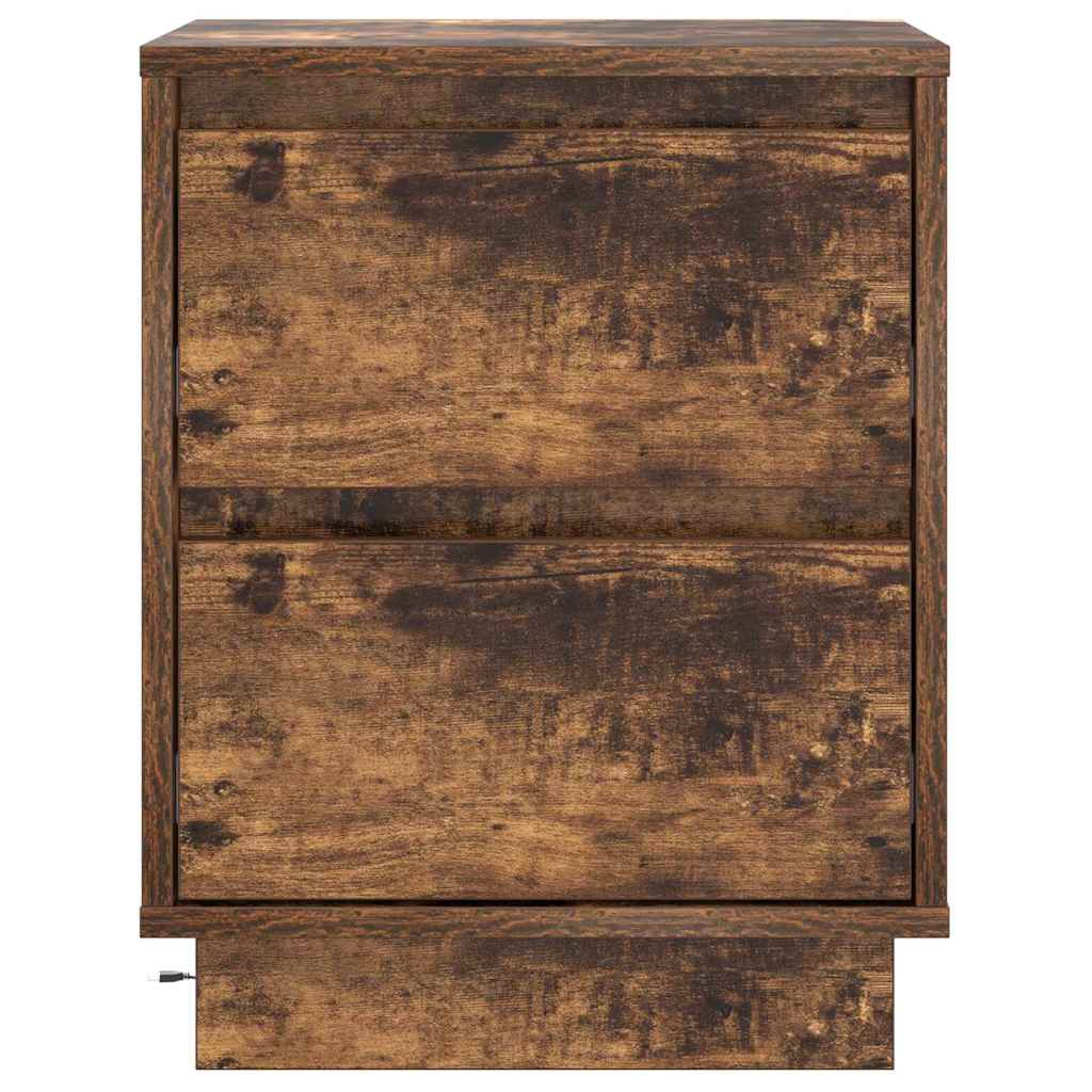 Nattbordskap Røkt eik 39 x 34,5 x 50 cm Konstruert tre