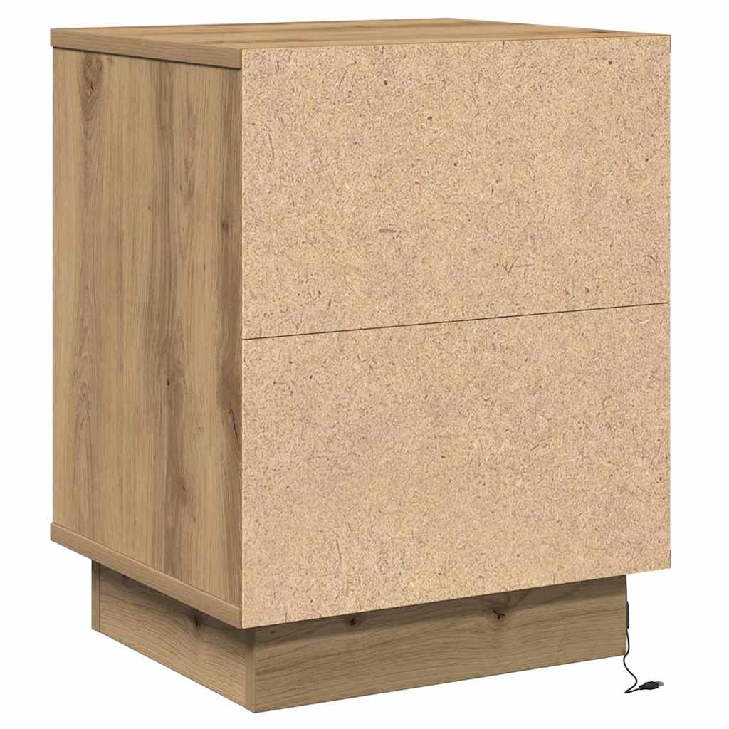Nattbordskap 2 stk. Artisan Eik 39 x 34,5 x 50 cm