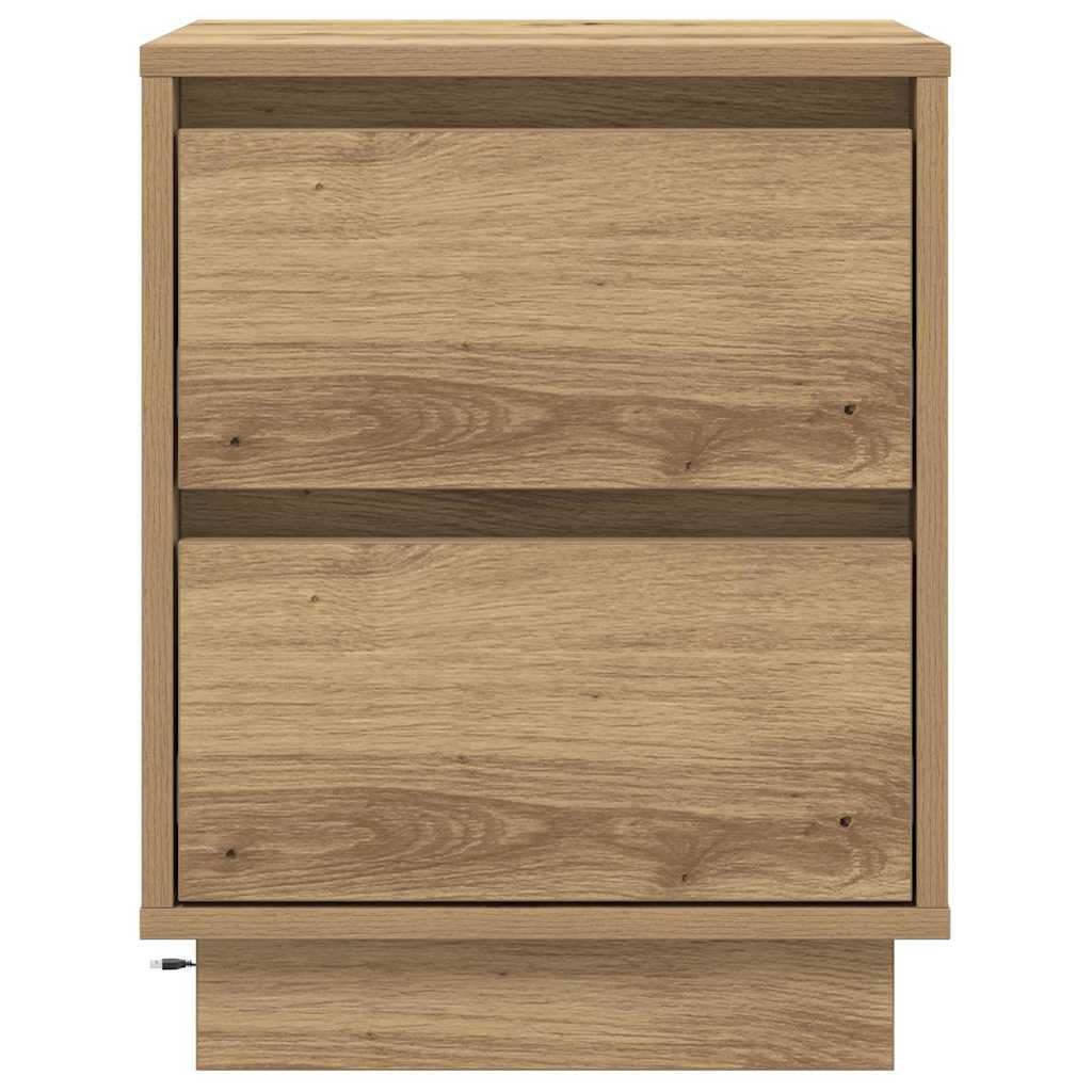 Nattbordskap 2 stk. Artisan Eik 39 x 34,5 x 50 cm