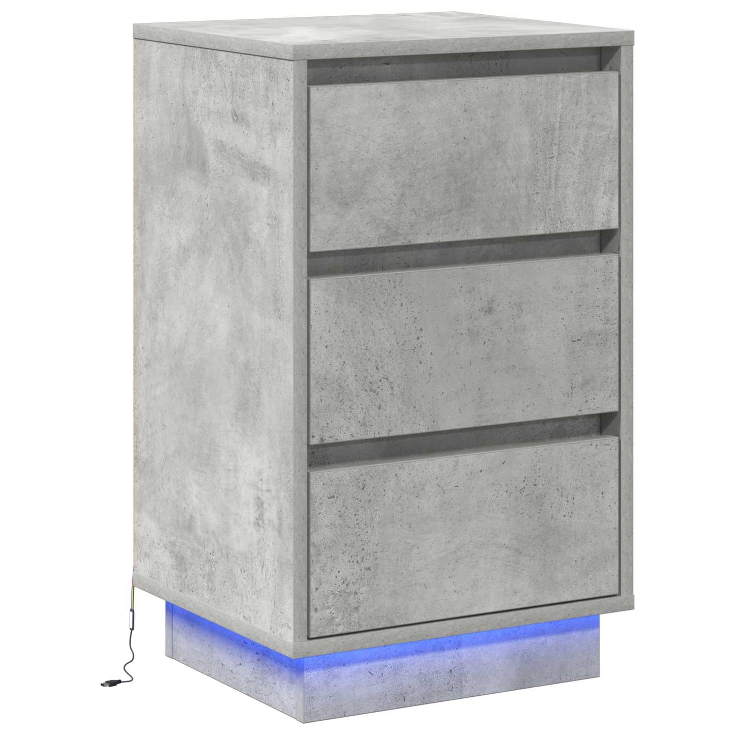 Nattbordskap Betonggrå 39 x 34,5 x 65 cm Konstruert tre