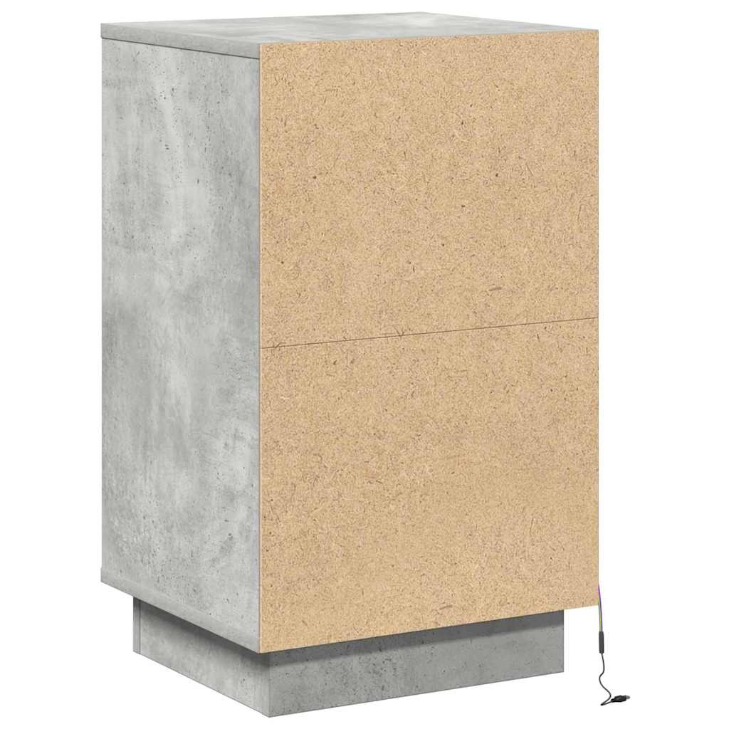 Nattbordskap Betonggrå 39 x 34,5 x 65 cm Konstruert tre