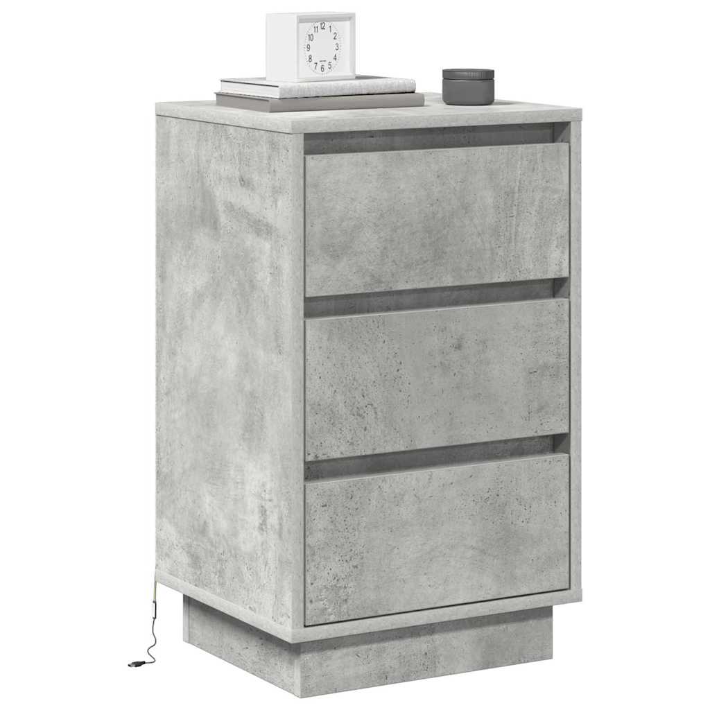 Nattbordskap Betonggrå 39 x 34,5 x 65 cm Konstruert tre