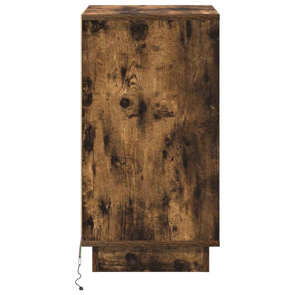 Nattbordskap Røkt eik 39 x 34,5 x 65 cm Konstruert tre