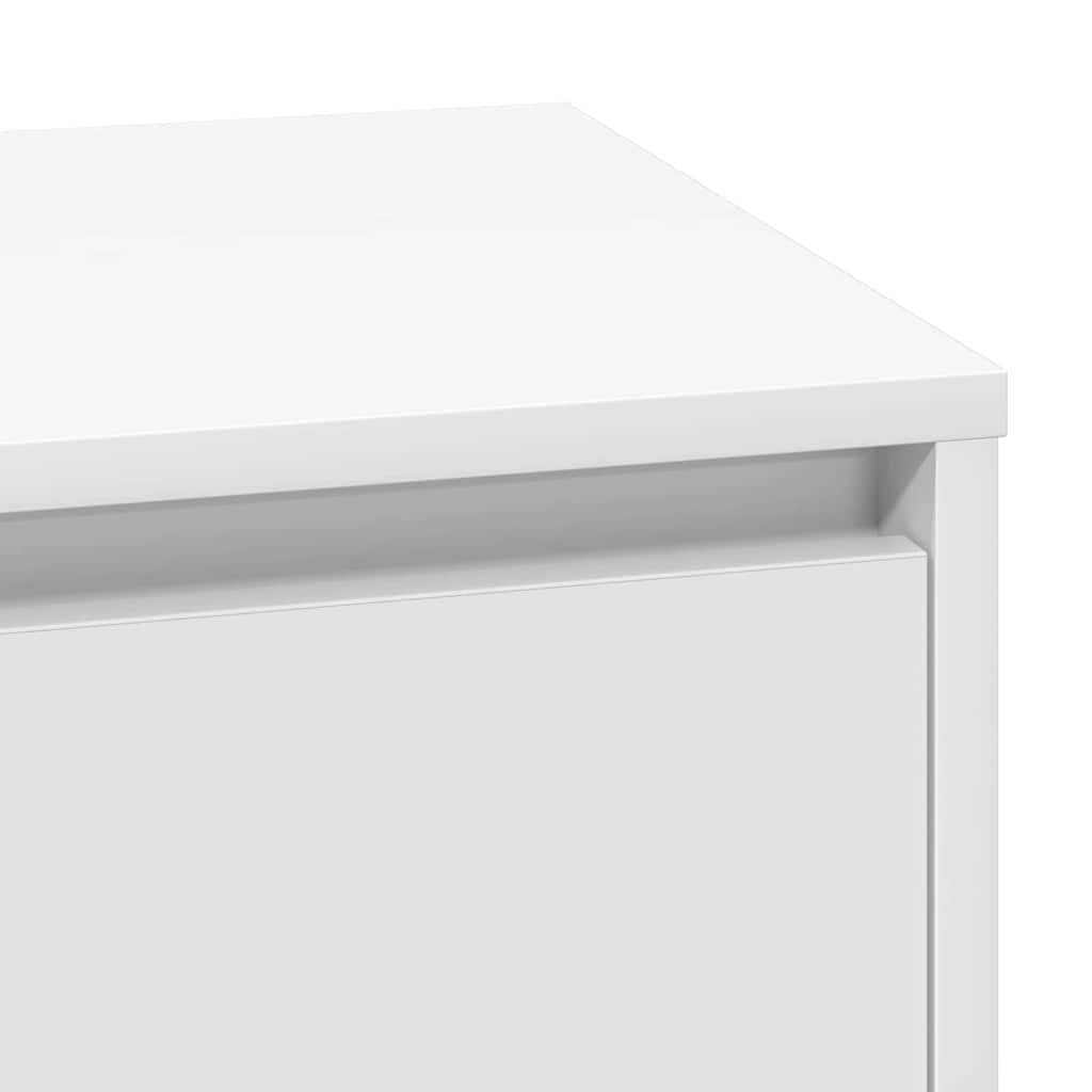 Nattbordskap med skuff Hvit 71 x 34,5 x 75 cm Konstruert tre