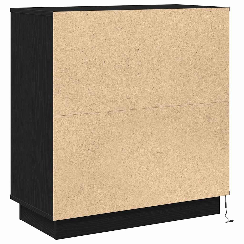 Nattbordskap Svart Eik 71 x 34,5 x 75 cm Konstruert tre